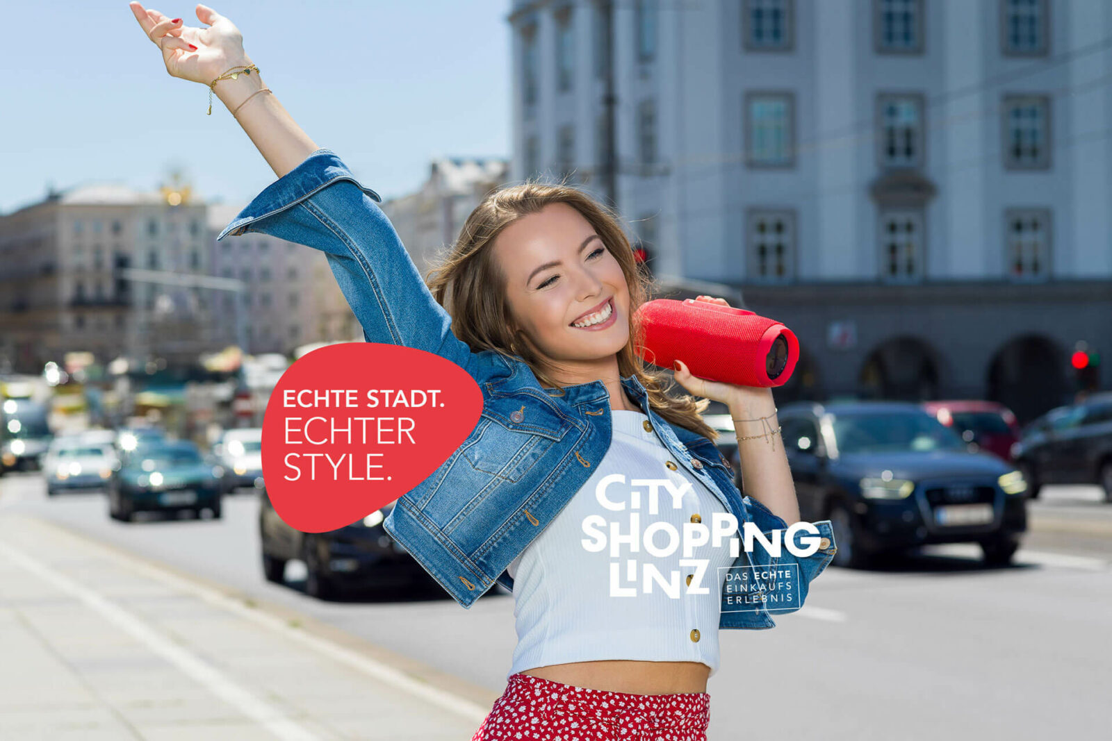 Linzer City Ring Echte Stadt Echtes Leben