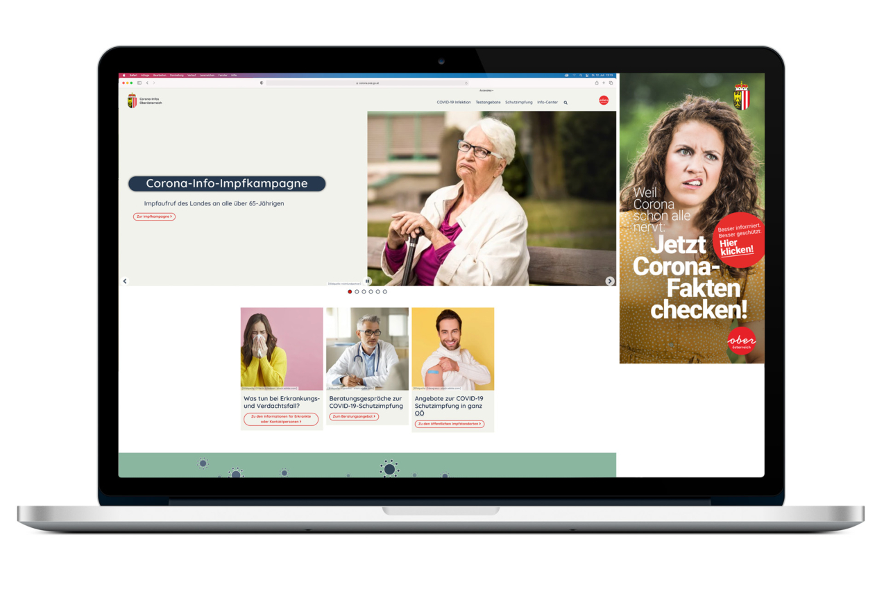 Land OÖ Impfkampagne Mockup