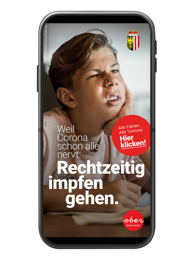 Land OÖ Impfkampagne Banner